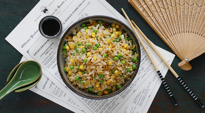 Рис с кукурузой и зеленым горошком — рецепт с пошаговыми фото и видео